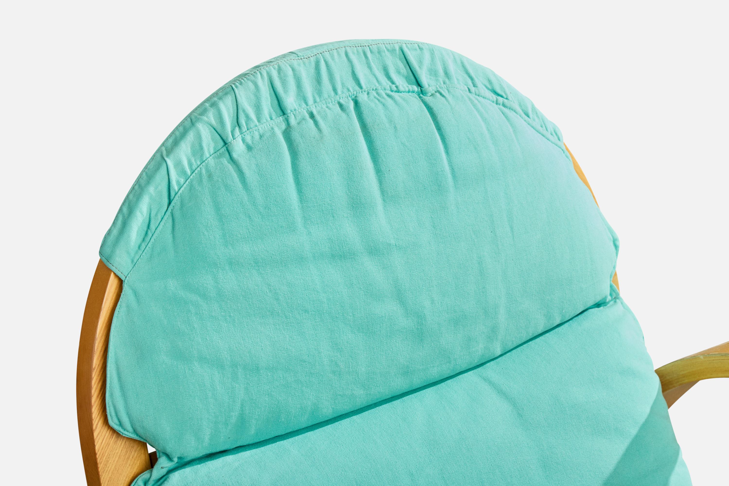 Adalberto Dal Lago, Lounge Stühle, Holz, Stoff, Italien, 1970er im Angebot 3