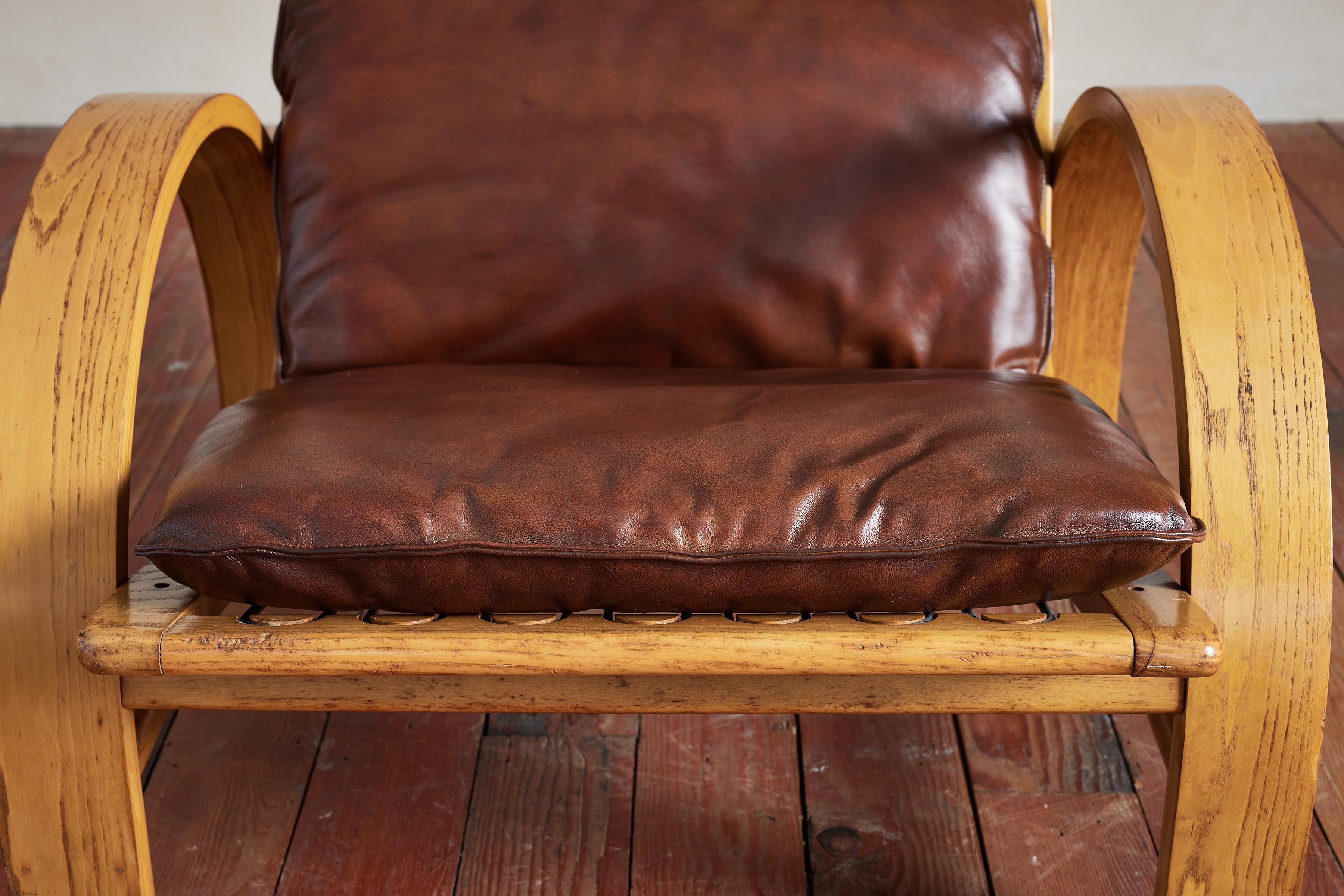 Adalberto Del Lago Leather Chairs For Sale 5