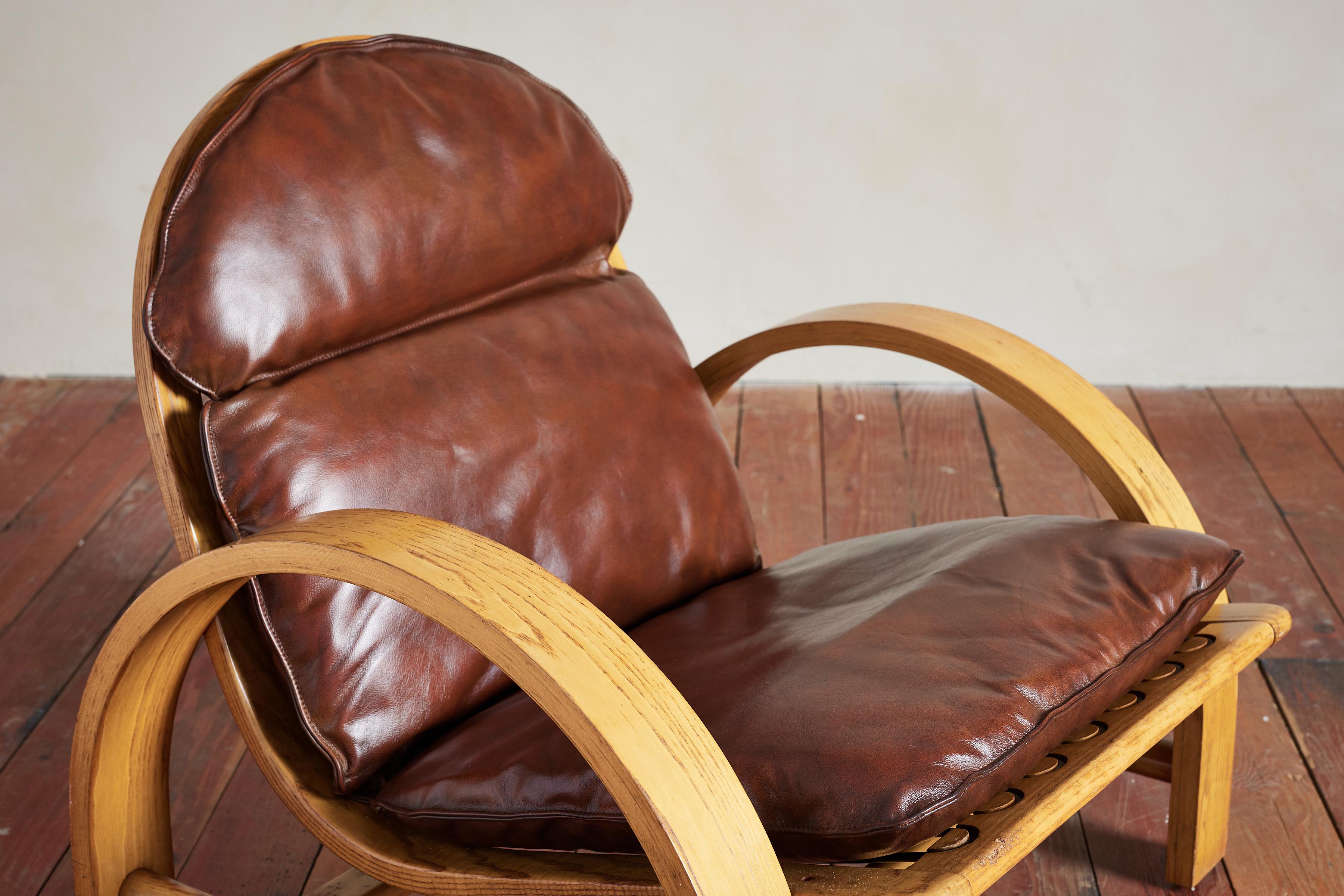 Adalberto Del Lago Leather Chairs For Sale 6