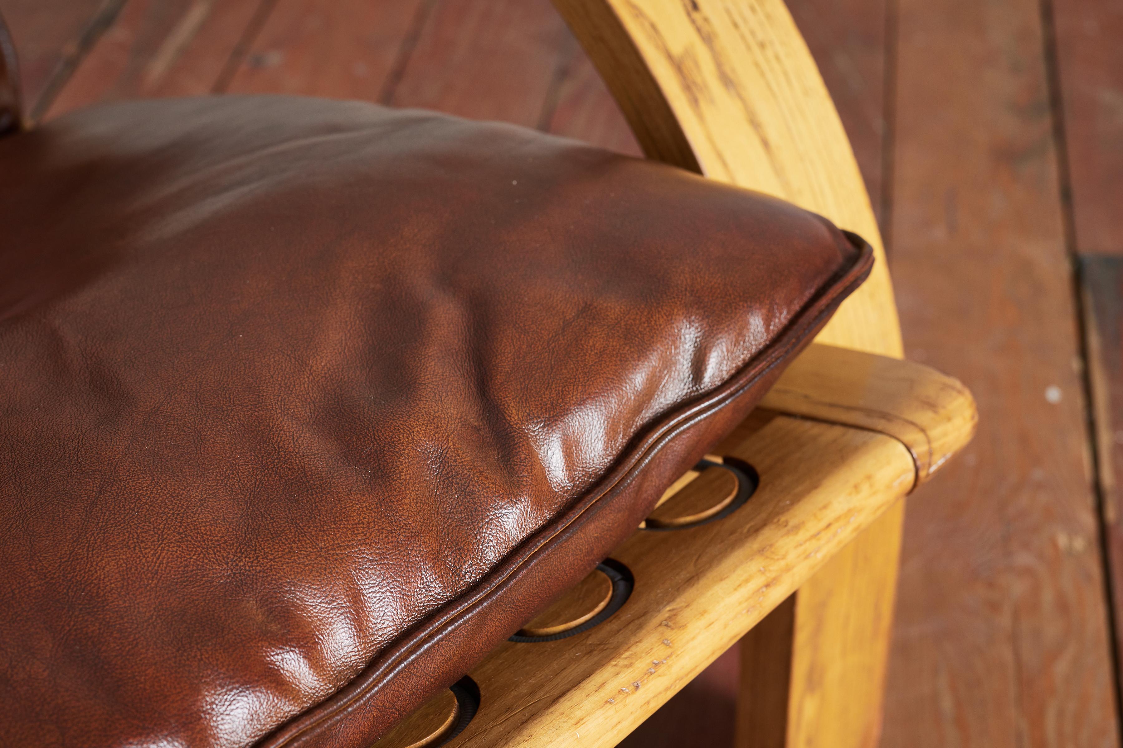 Adalberto Del Lago Leather Chairs For Sale 8