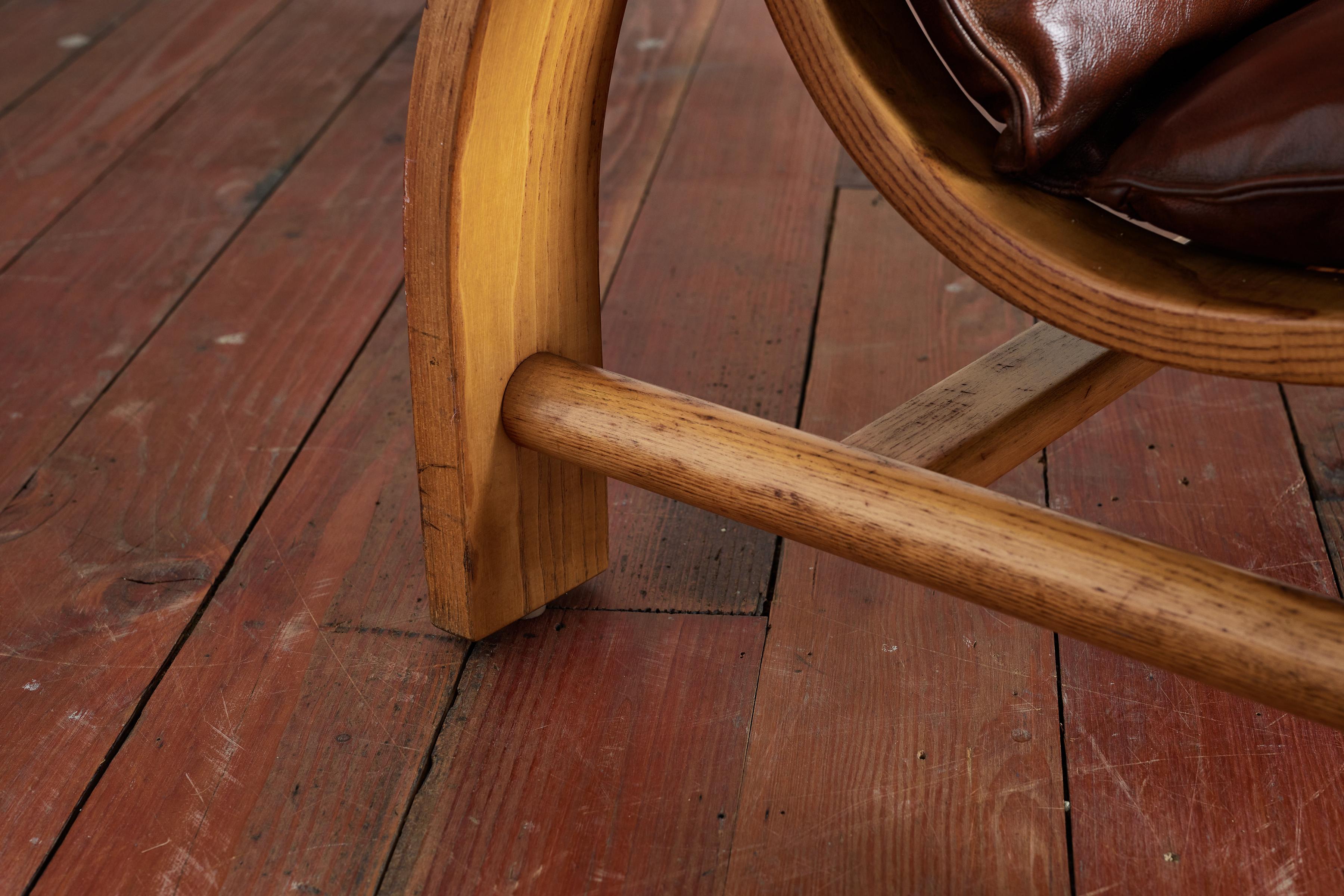 Adalberto Del Lago Leather Chairs For Sale 10