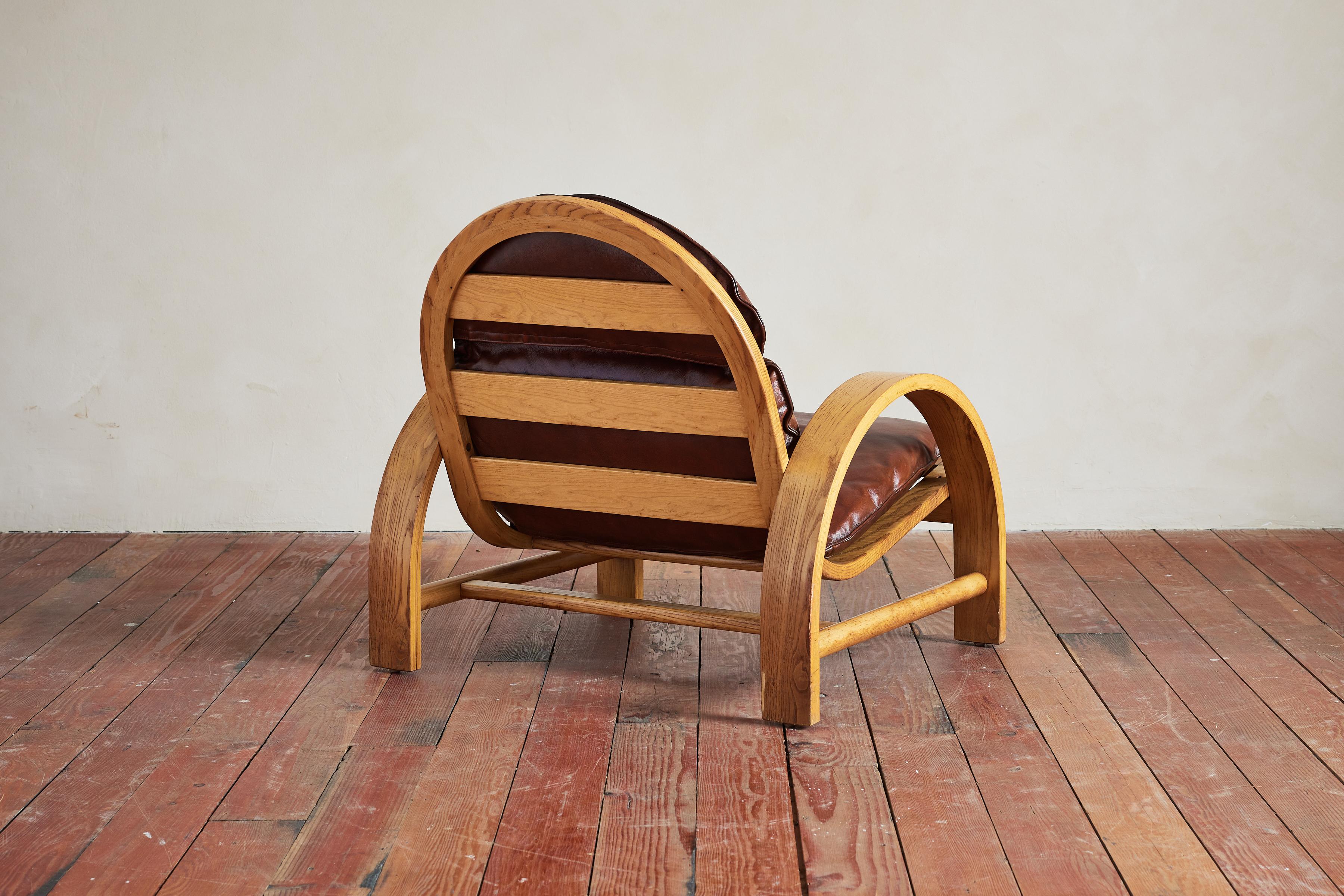 Late 20th Century Adalberto Del Lago Leather Chairs For Sale