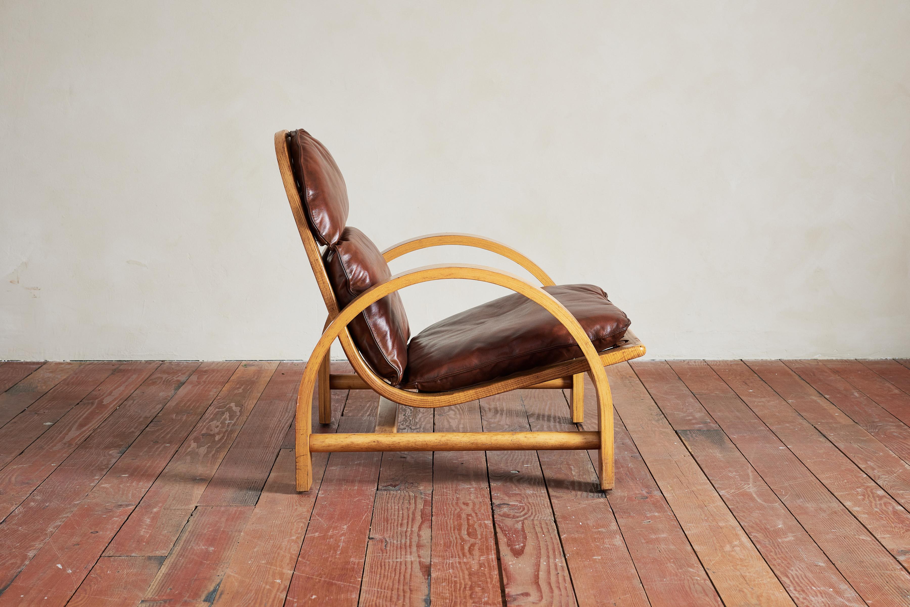 Adalberto Del Lago Leather Chairs For Sale 1