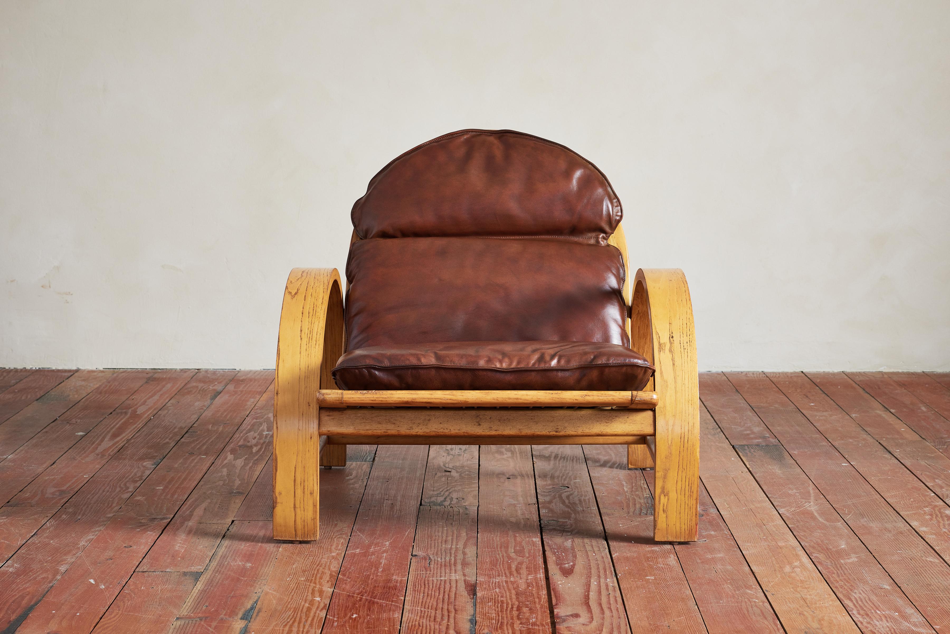 Adalberto Del Lago Leather Chairs For Sale 2