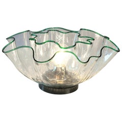 Adalberto Lago, Vistosi, Seaform Galea Ceiling Flush and Table Lamp 1968, Murano