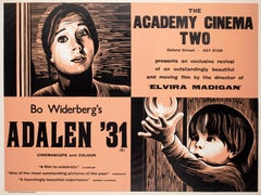 Adalen '31 1970s Academy Cinema London UK Quad Cartel de cine, Strausfeld