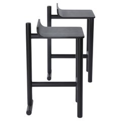 +55design Sabiá Wood Stool High Counter Seat Inspired by Lina Bo Bardi