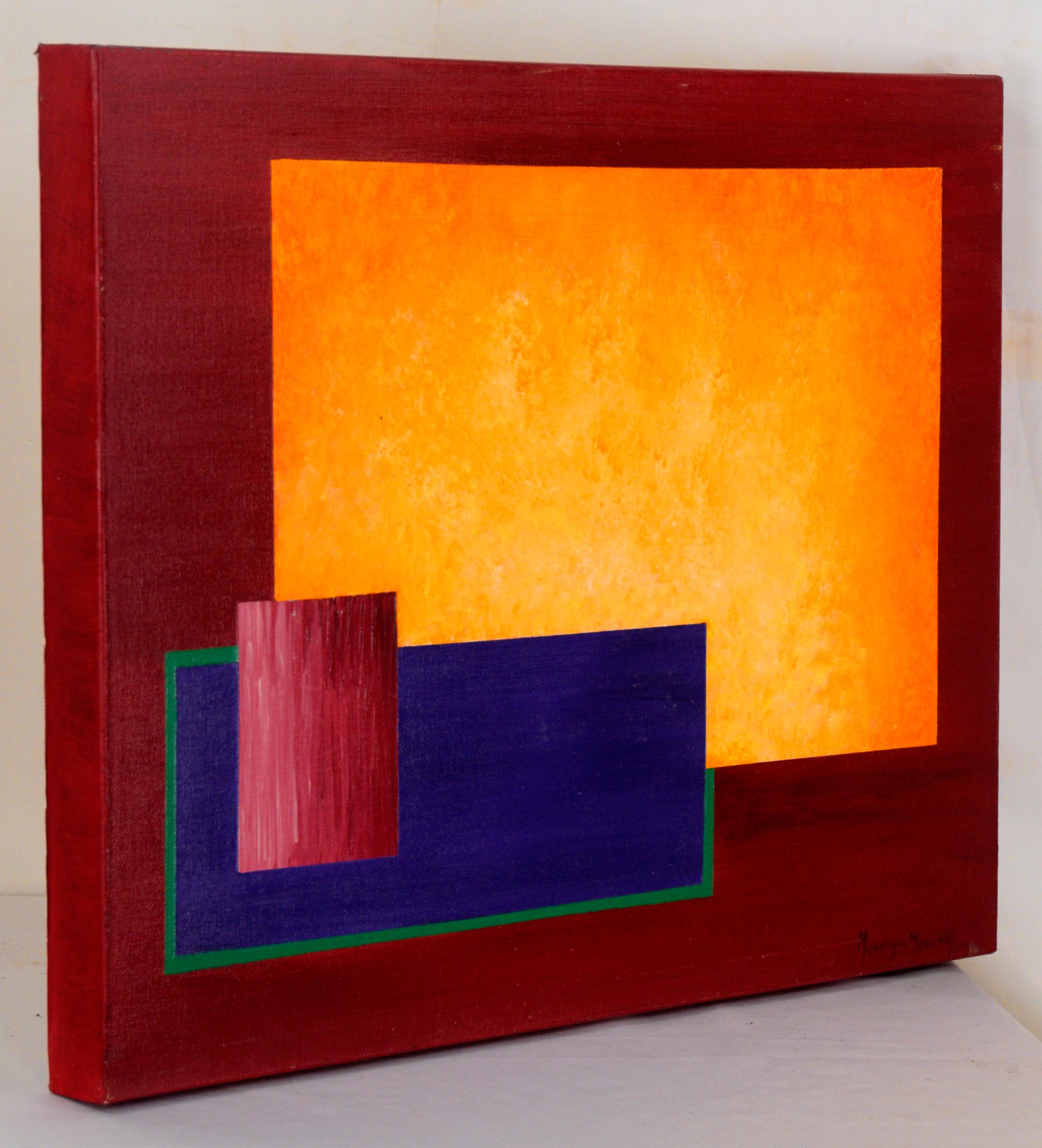 Des rectangles géométriques abstraits minimalistes - Acrylique sur toile 2