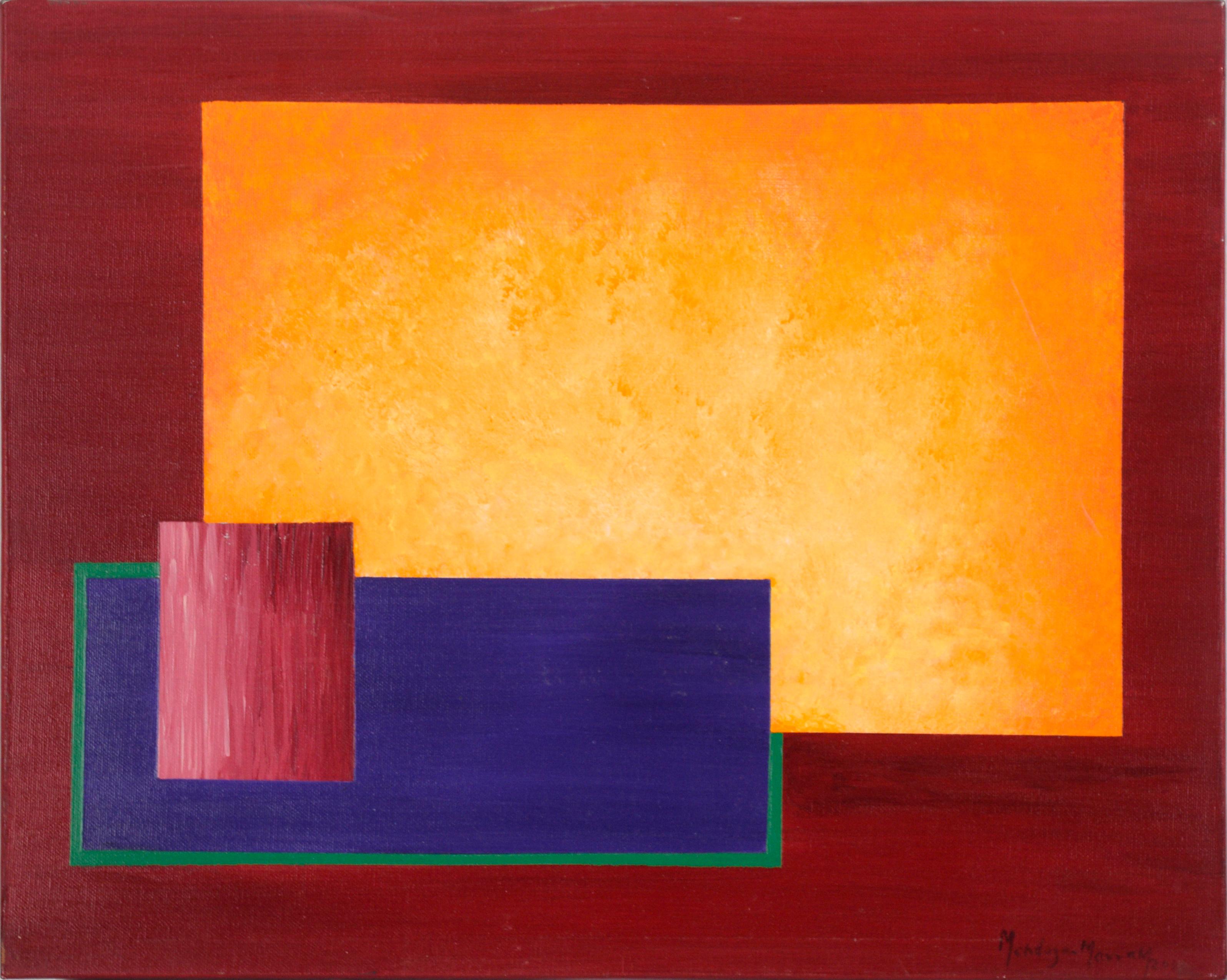 Abstract Painting Adalgiza "Gigi" Mendoza-Marram - Des rectangles géométriques abstraits minimalistes - Acrylique sur toile