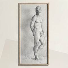 "Adam", a Graphite Figure Drawing by Sherry Camhy