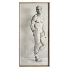 "Adán", dibujo de figura en grafito de Sherry Camhy