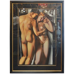 Adam and Eve after Tamara de Lempicka