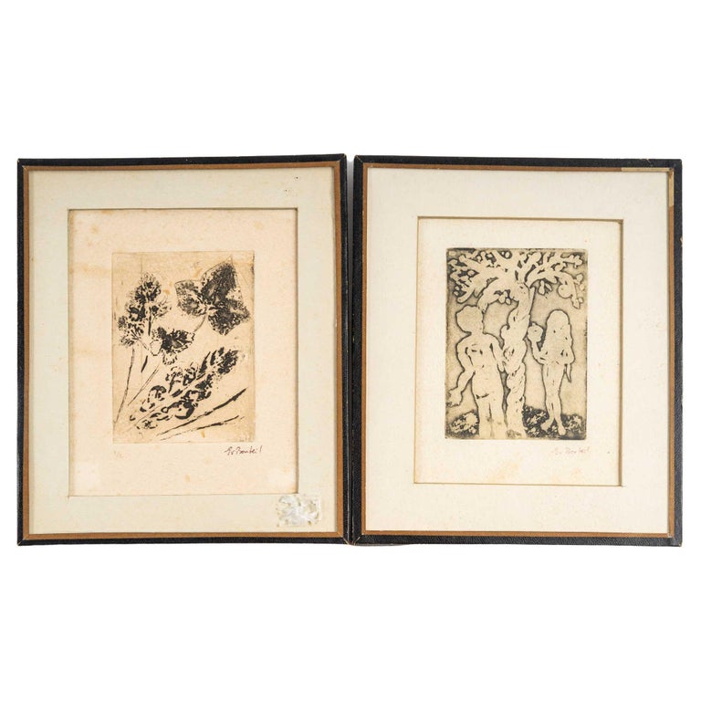 Adam and Eve and Dried Flowers For Sale at 1stDibs