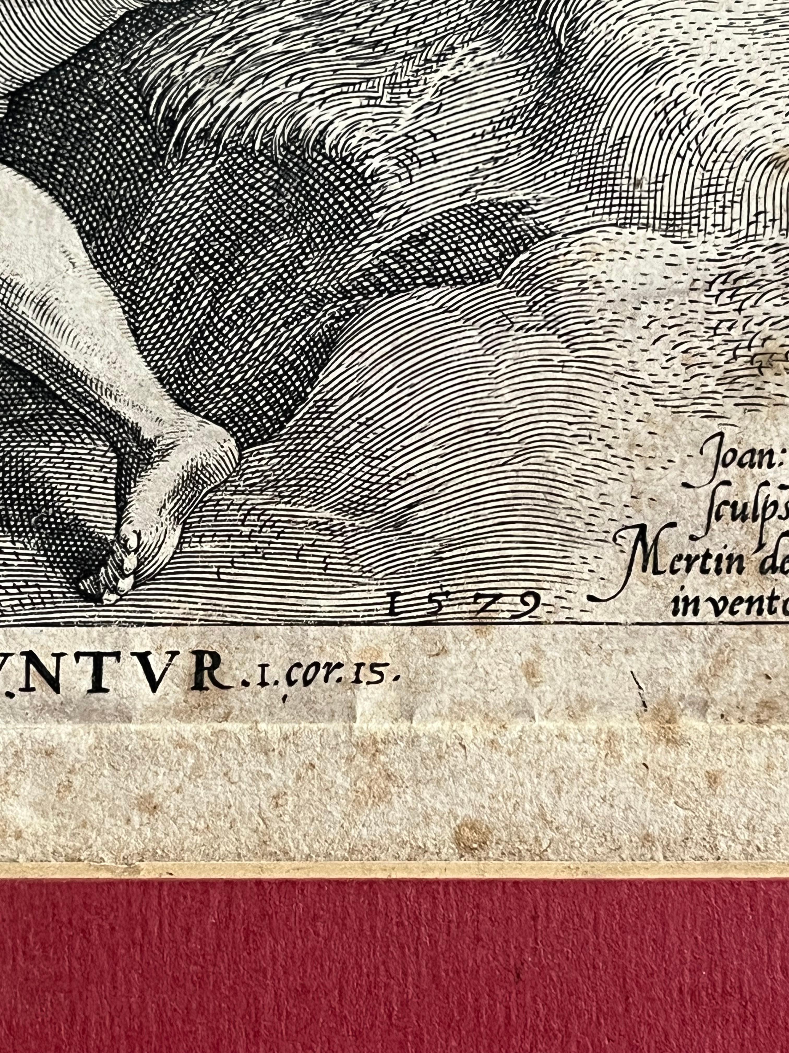 Adam und Eva Kupferstich von Johann Sadeler um 1579 (Niederländisch) im Angebot