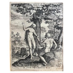 Adams ed Eva Incisione di Johannes Sadeler I circa 1579