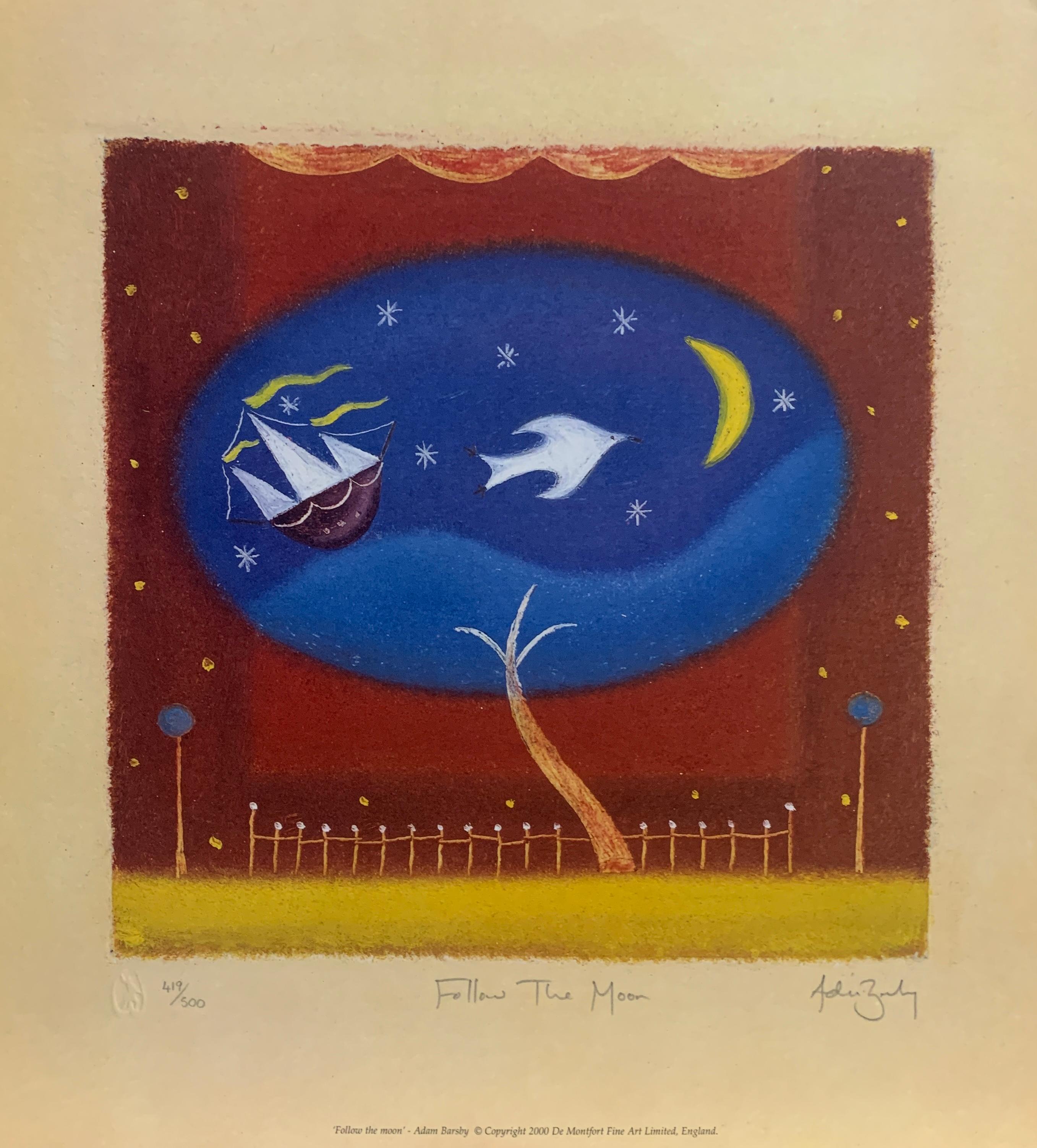 Adam Barsby Print - Follow the Moon