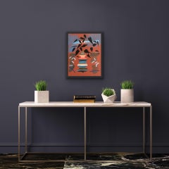 Adam Bartlett, Orange Summer, Contemporary Still Life Painting, Affordable Art