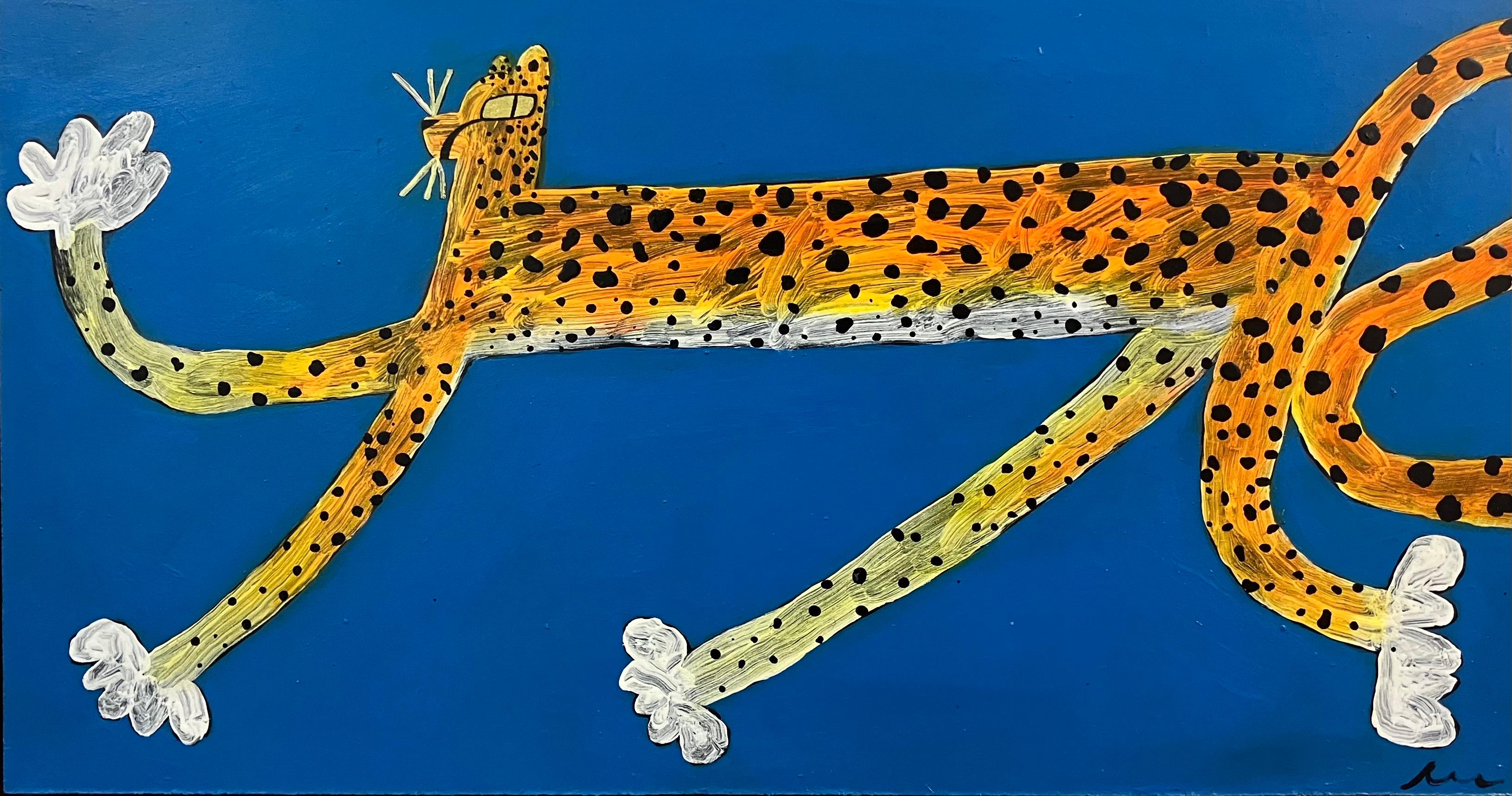 Animal Painting de Adam Bartlett - Bon Voyage, pintura original, contemporáneo, abstracto