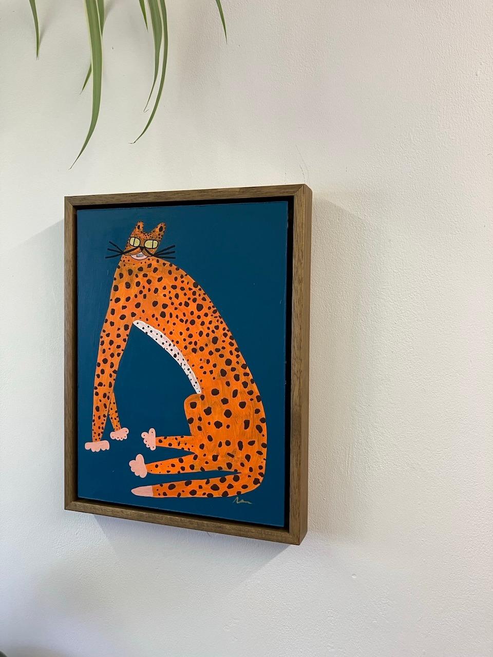 Eterna Maravilla III, Pintura original, Arte animal, Guepardo, Arte safari salvaje en venta 3