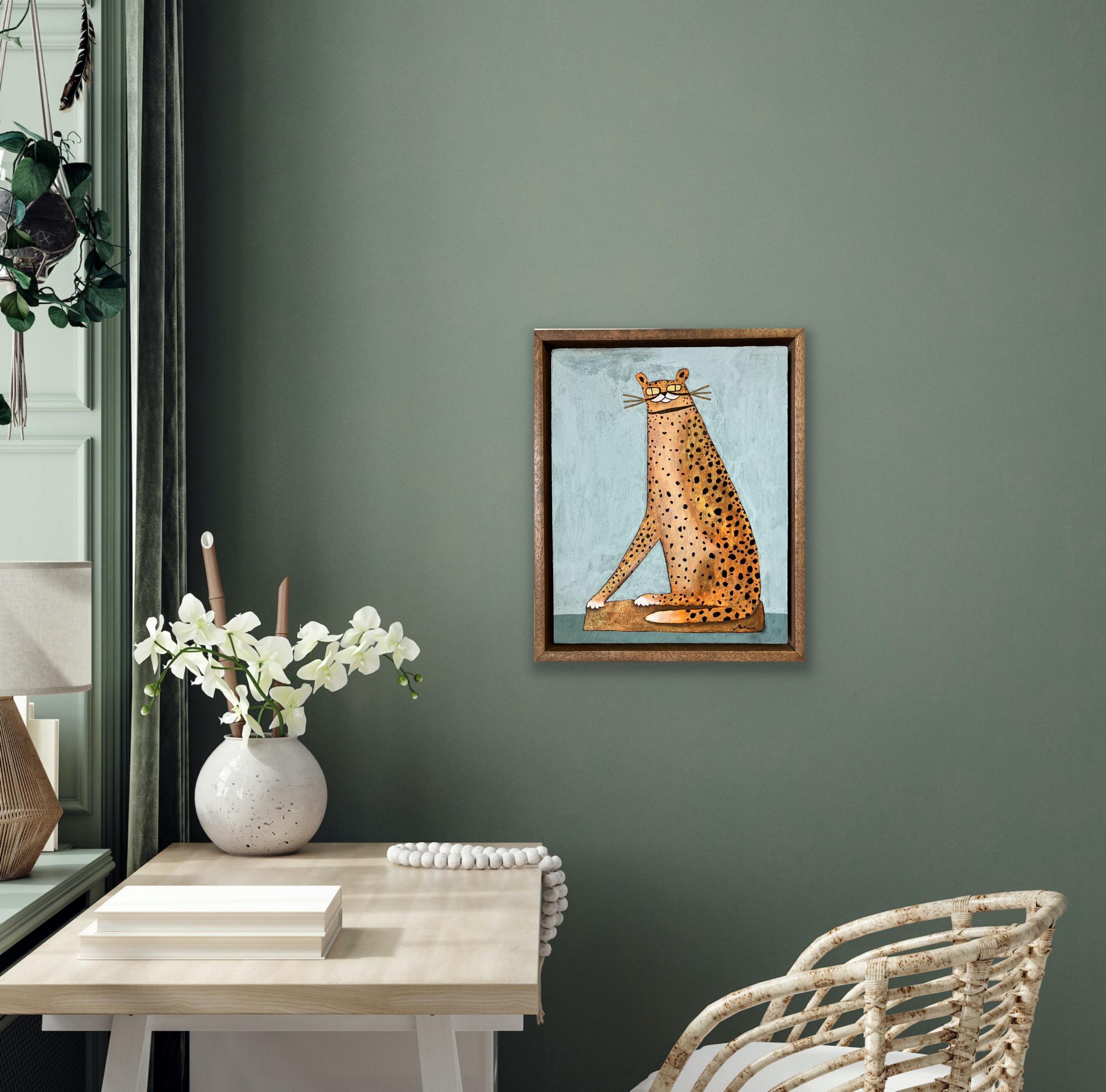 Ghepardo ornamentale III, Quadro originale, Arte animale, Quadro ghepardo in vendita 5
