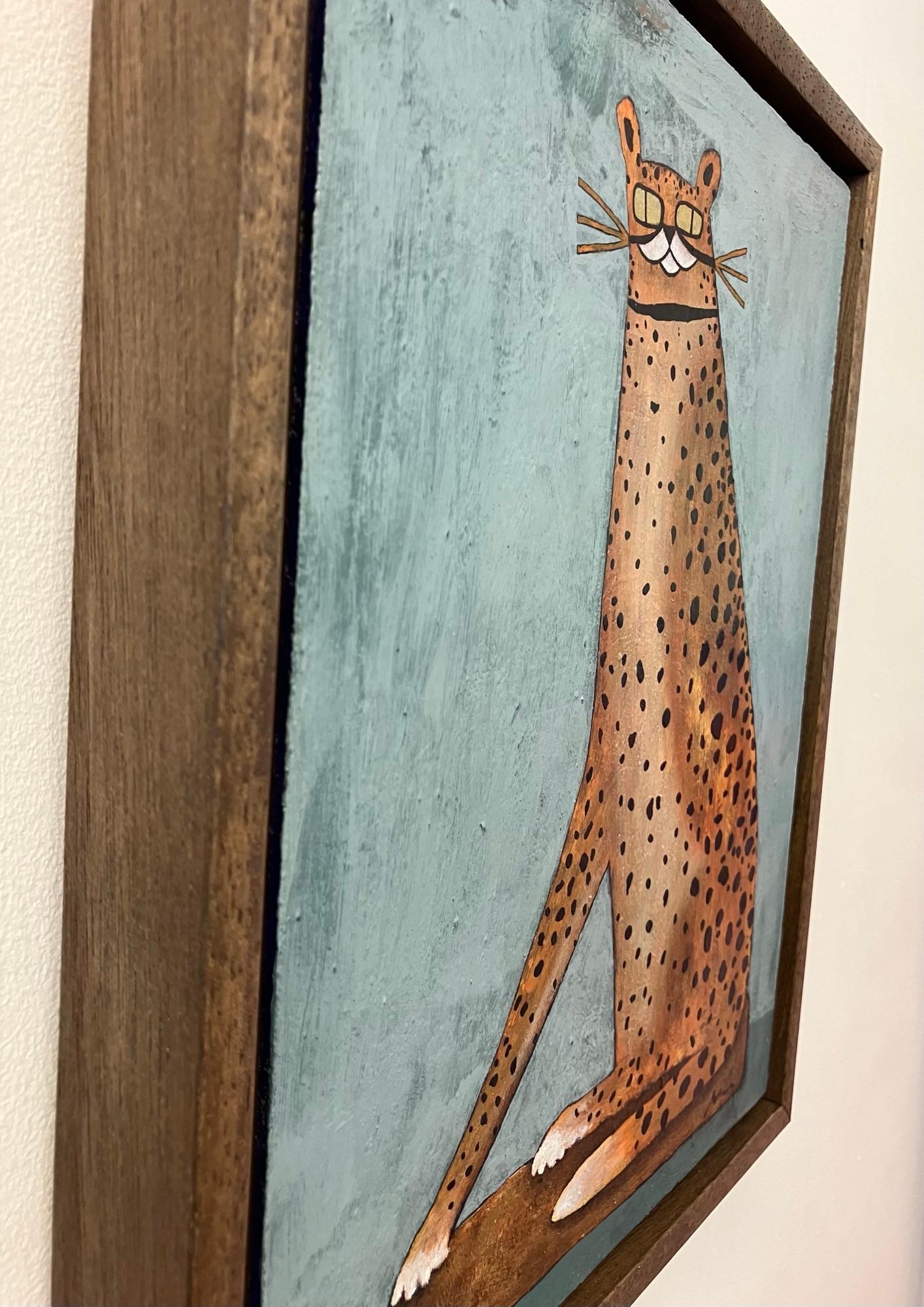 Ghepardo ornamentale III, Quadro originale, Arte animale, Quadro ghepardo - Painting di Adam Bartlett