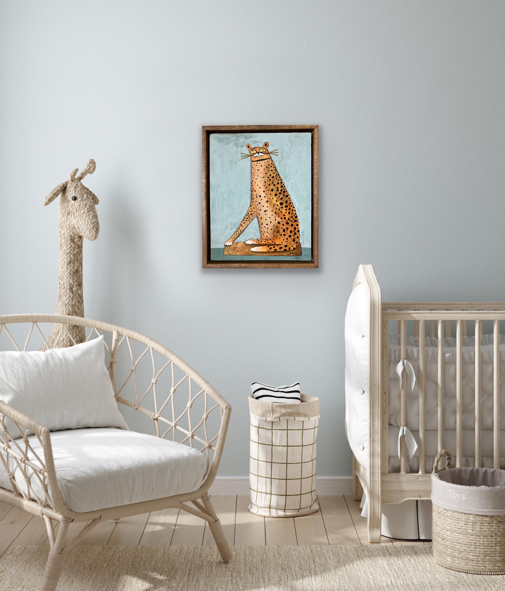 Ghepardo ornamentale III, Quadro originale, Arte animale, Quadro ghepardo - Painting Contemporaneo di Adam Bartlett
