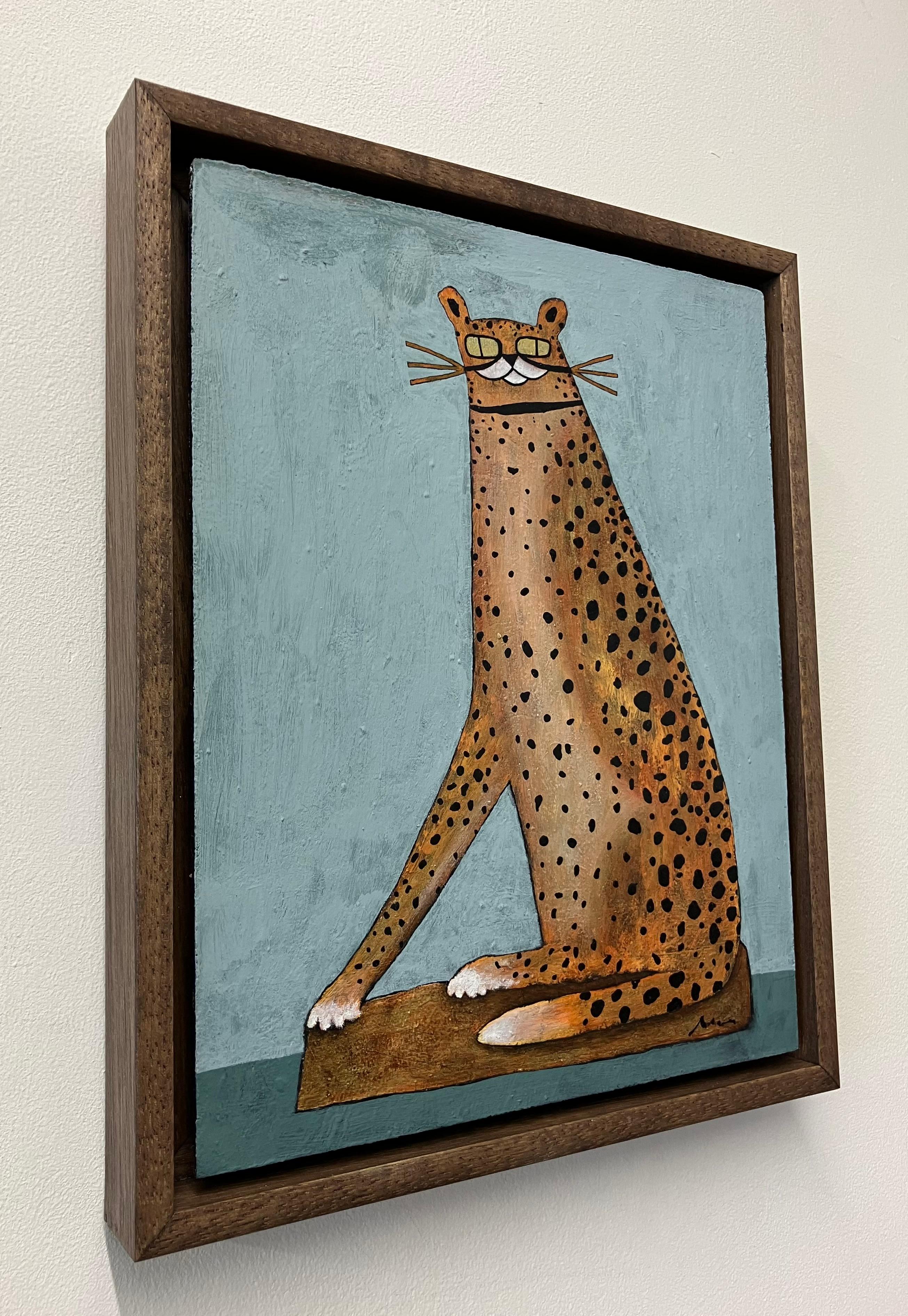 Ghepardo ornamentale III, Quadro originale, Arte animale, Quadro ghepardo in vendita 1