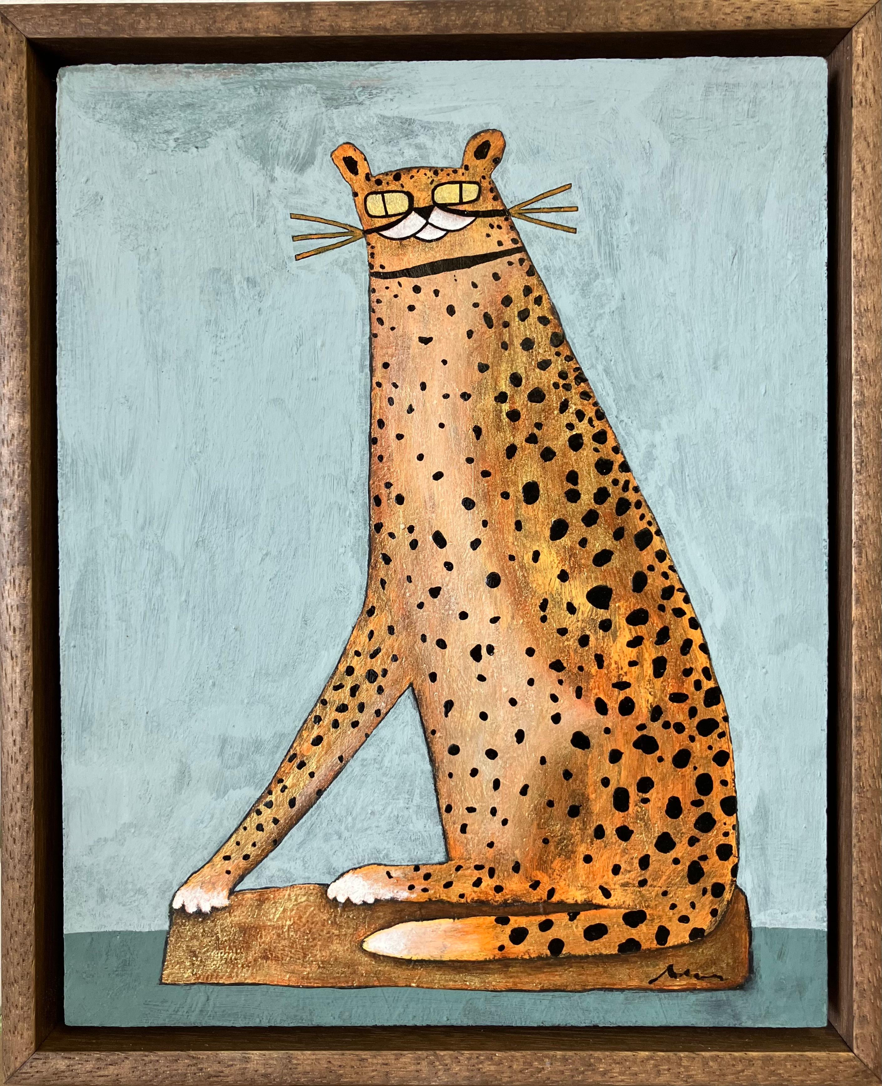 Ghepardo ornamentale III, Quadro originale, Arte animale, Quadro ghepardo in vendita 3