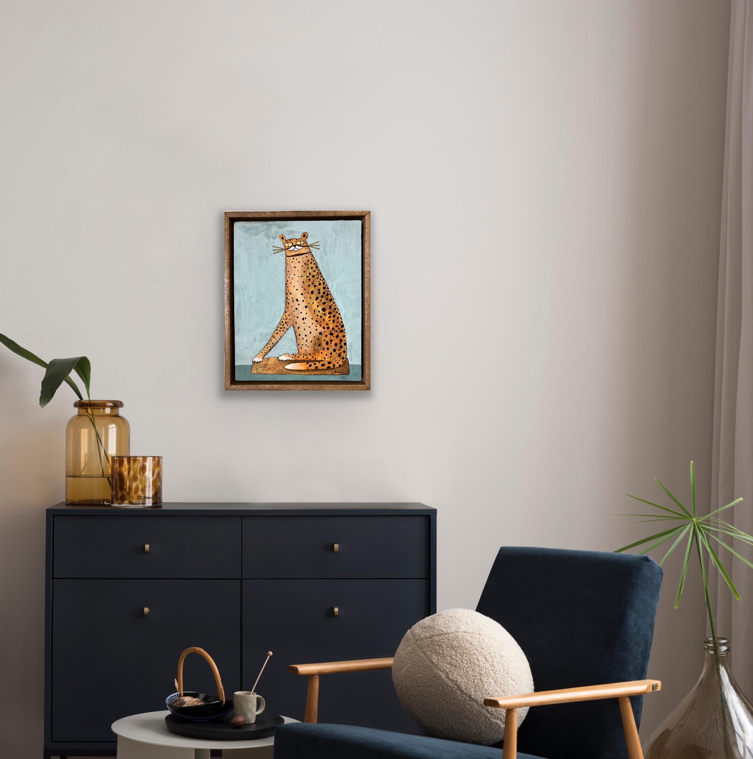 Ghepardo ornamentale III, Quadro originale, Arte animale, Quadro ghepardo in vendita 4