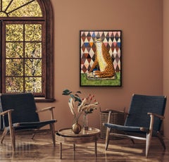 Ornamental Cheetah IIII, Original painting, Animal art, Cheetah, Wild Safari art