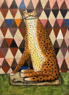 Ornamental Cheetah IIII, Original painting, Animal art, Cheetah, Wild Safari art