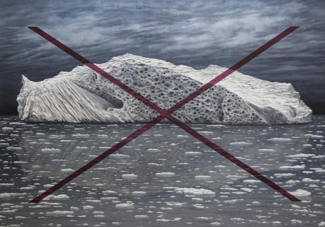 Adam Benjamin Fung Landscape Painting - iceberg quinacridone X 