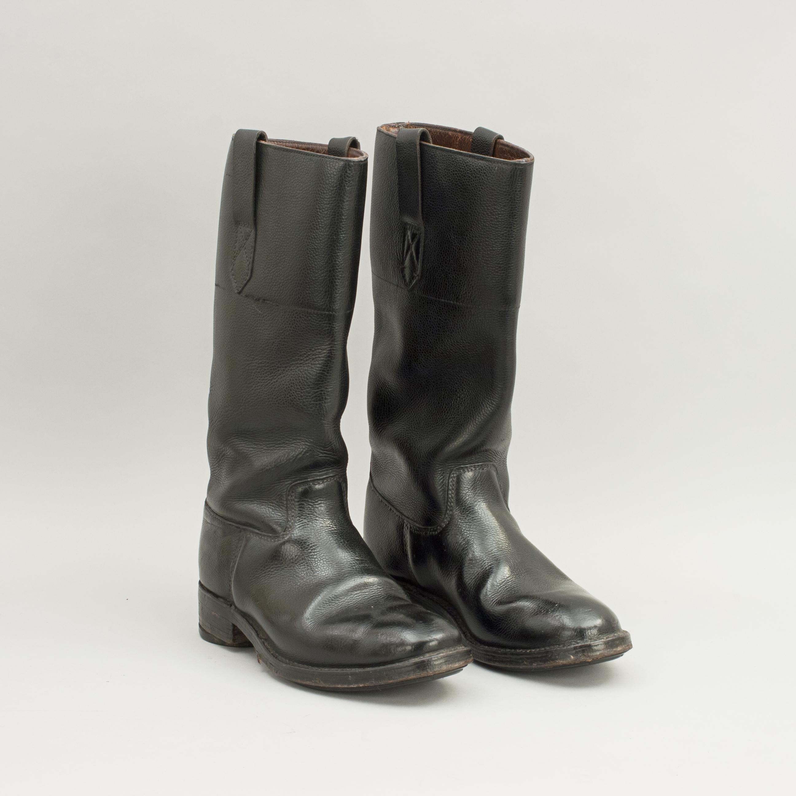 English Adam Bros. Ltd. Leather Motorcycle Boots For Sale