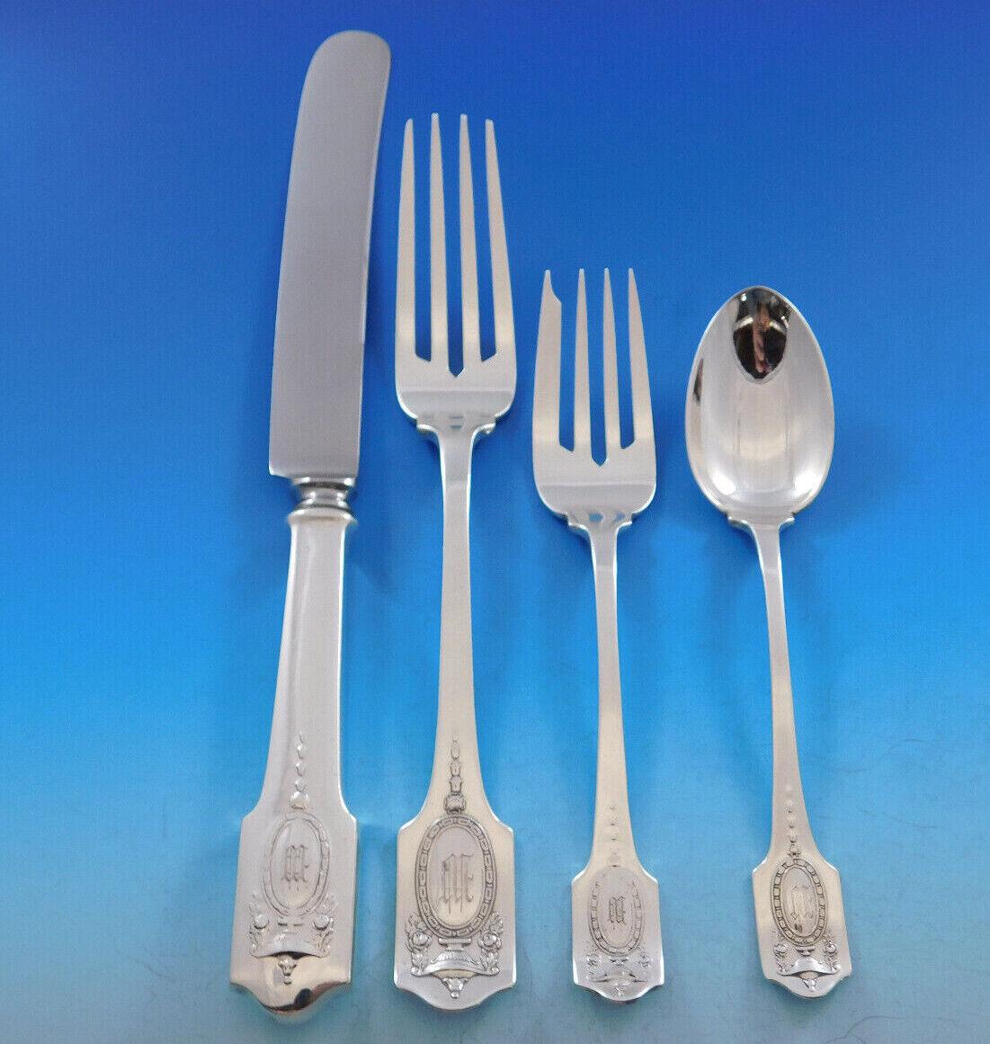 Adam by Shreve Sterling Silver Flatware Set for 12 Service 156 Pieces Dinner In Excellent Condition For Sale In Big Bend, WI