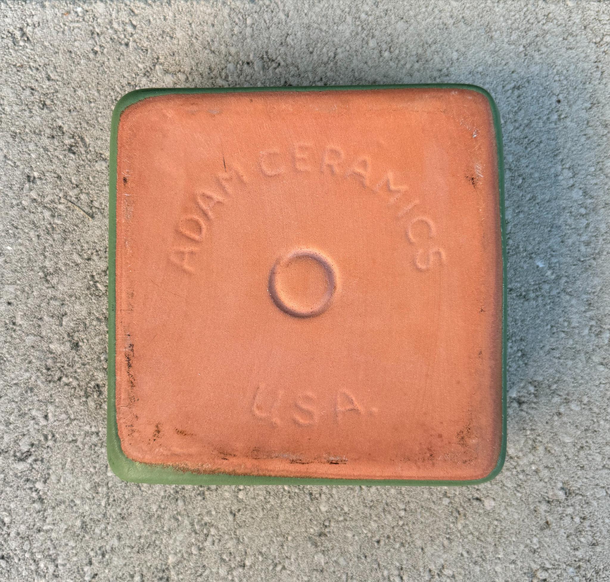 Jardinière en terre cuite verte Adam Ceramics, États-Unis, années 1960 en vente 3