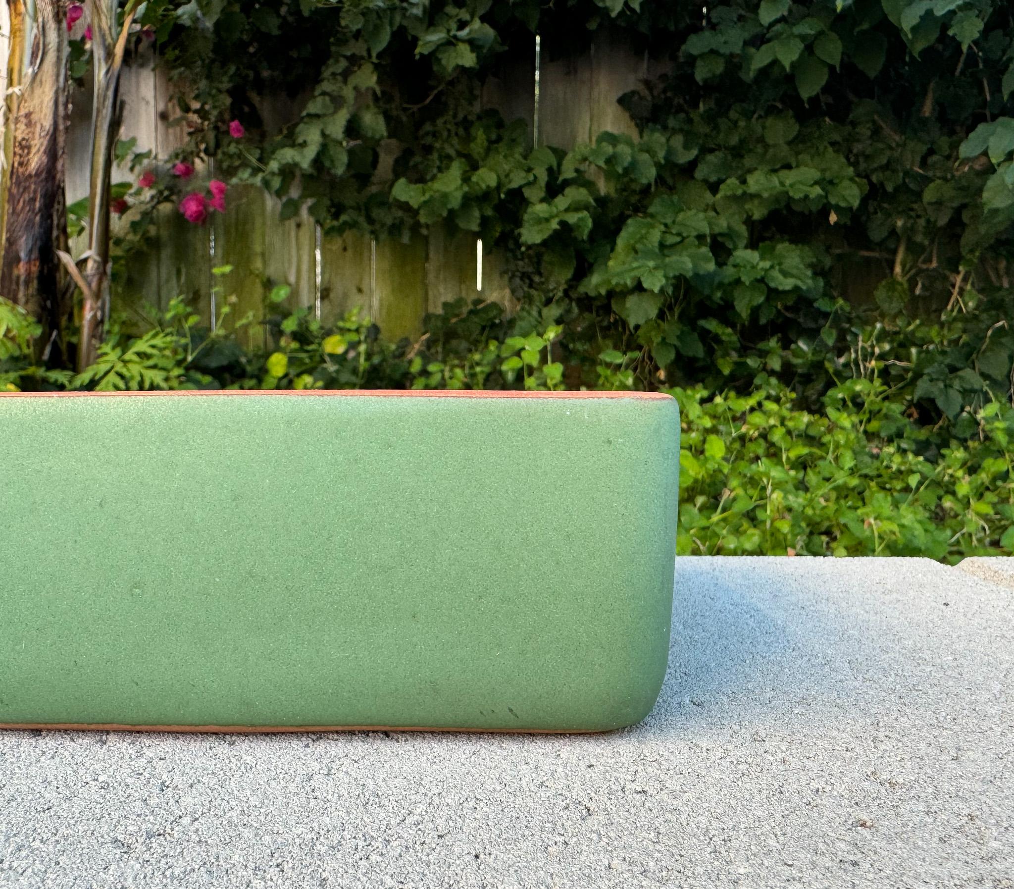 Américain Jardinière en terre cuite verte Adam Ceramics, États-Unis, années 1960 en vente