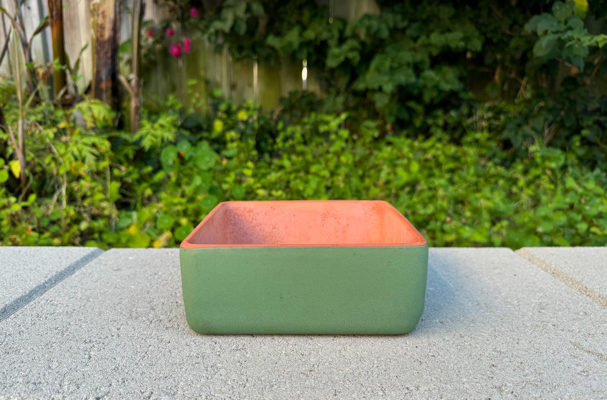 Jardinière en terre cuite verte Adam Ceramics, États-Unis, années 1960 Bon état - En vente à San Juan Capistrano, CA