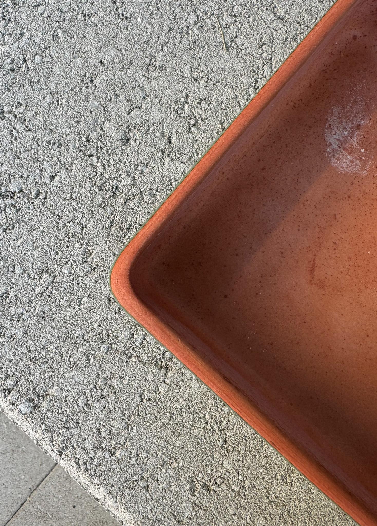 20ième siècle Jardinière en terre cuite verte Adam Ceramics, États-Unis, années 1960 en vente