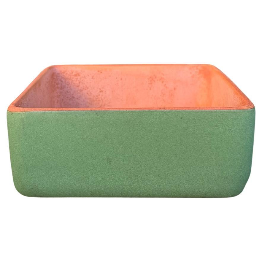Jardinière en terre cuite verte Adam Ceramics, États-Unis, années 1960 en vente