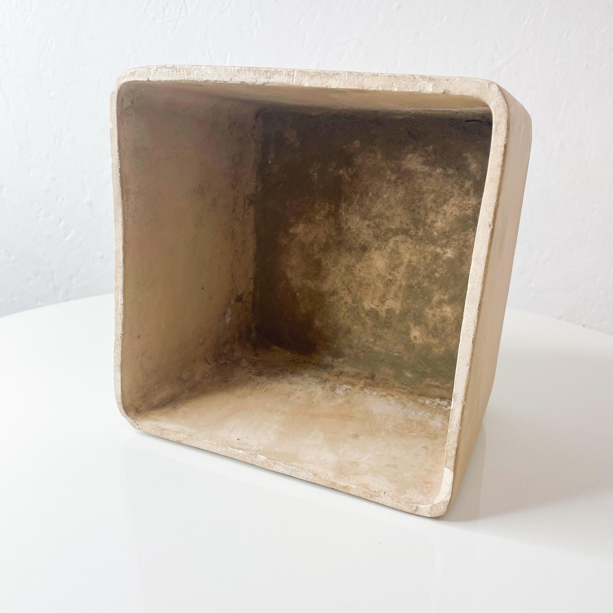 Adam Ceramics Square Bisque Planter Style John Follis Architectural Pottery 1960 In Good Condition For Sale In National City, CA