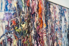 Air Prism - colourful, impasto, abstract expressionist, acrylic on canvas