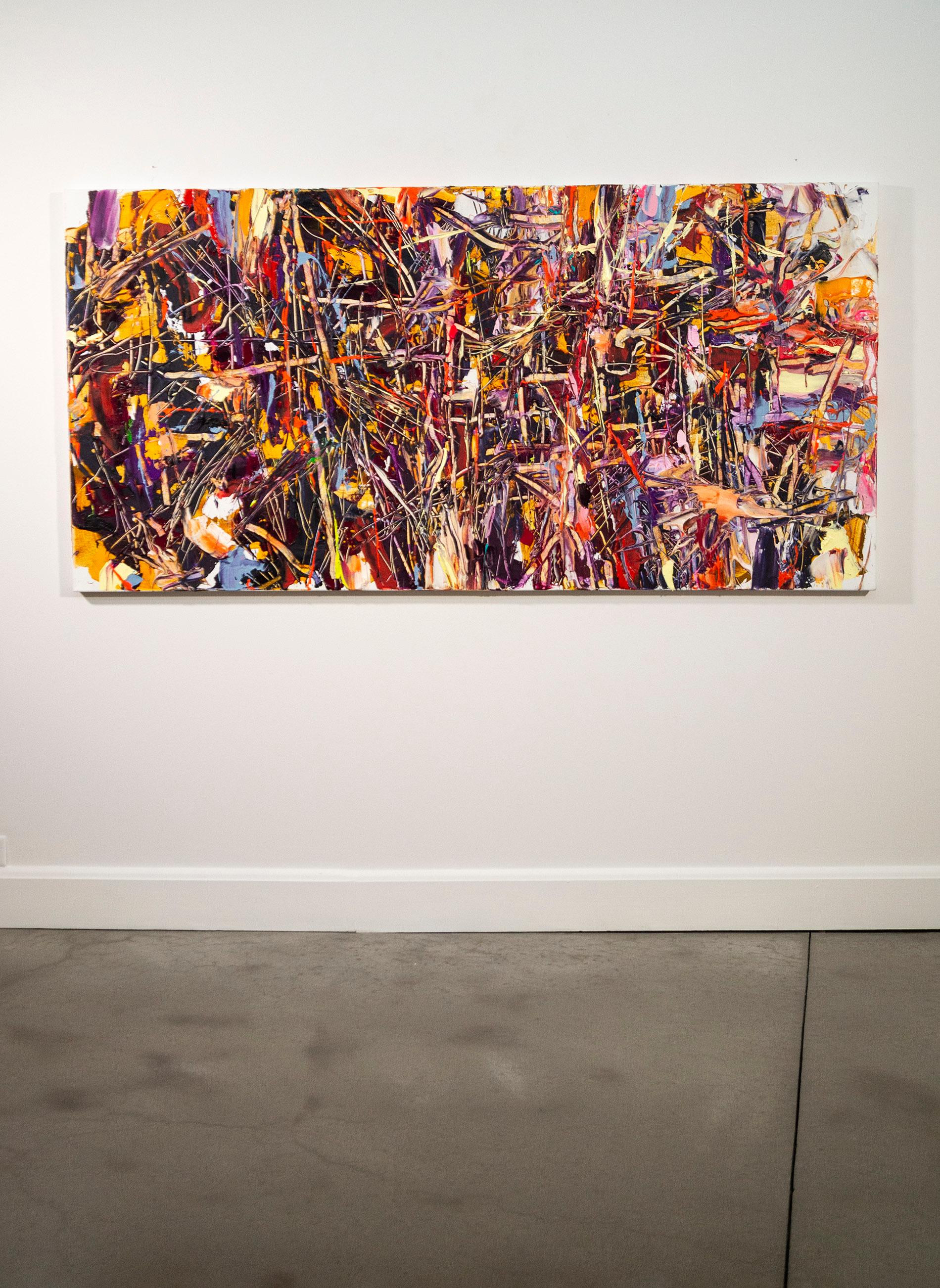 Ansia constante - vibrante, empastado, expresionista abstracto, acrílico sobre lienzo - Painting Contemporáneo de Adam Cohen