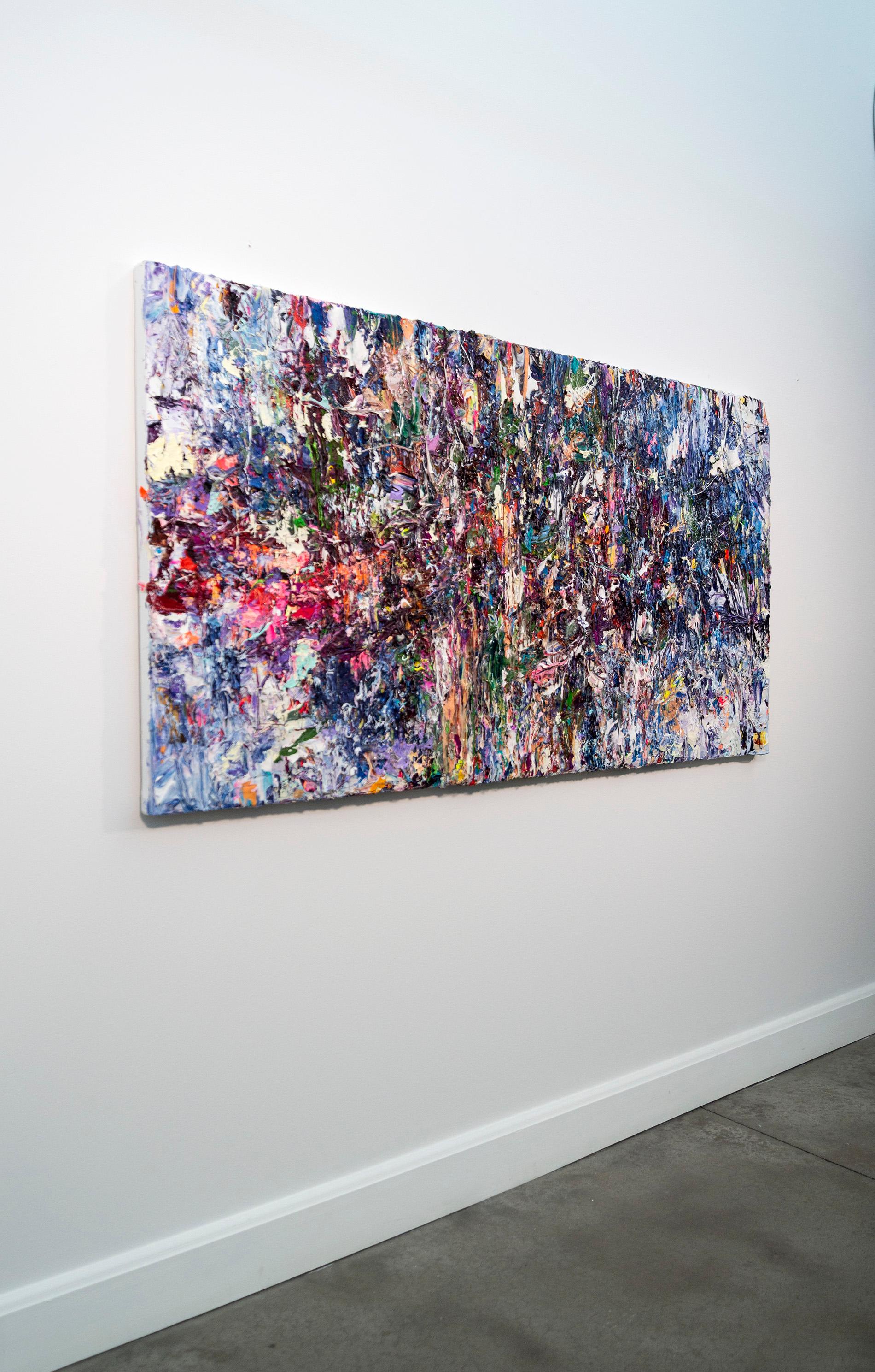 Elysian Visions - colorful, impasto, abstract expressionist, acrylic on canvas - Contemporary Painting by Adam Cohen