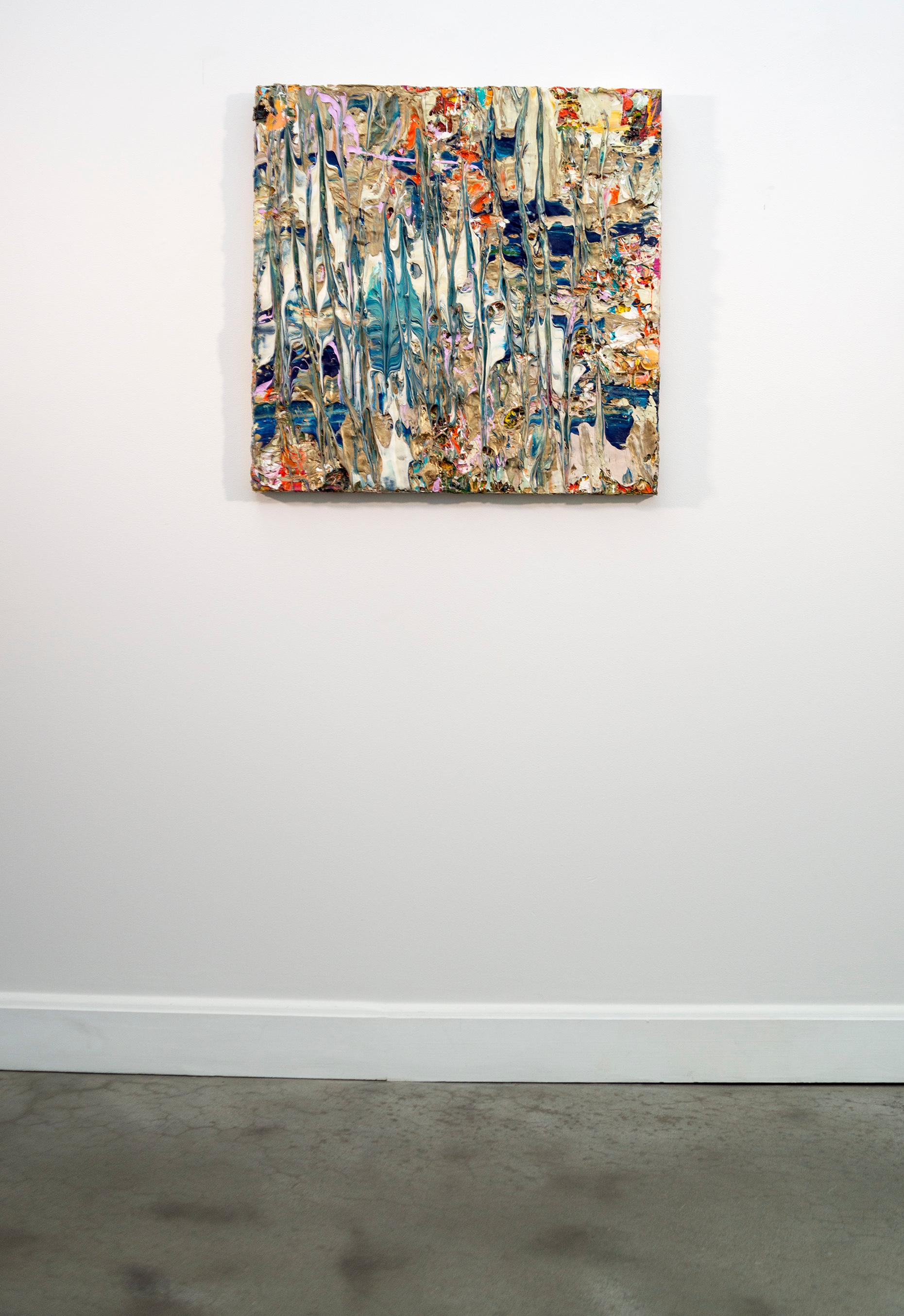 Gilded Muse - bold, colour, impasto, abstract expressionist, acrylic on canvas 6
