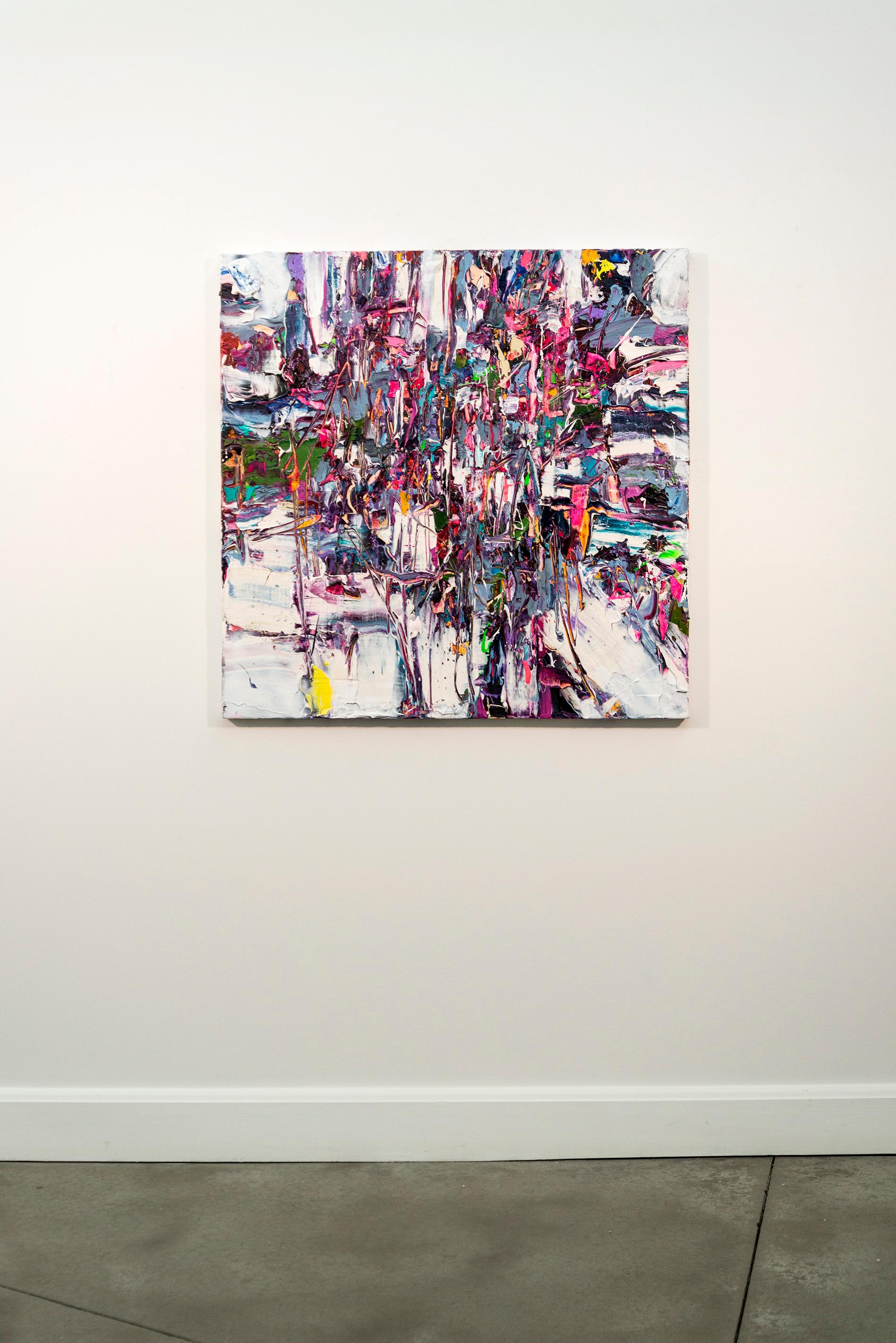 Instinct - leuchtend, farbenfroh, Impasto, abstrakter Expressionismus, Acryl auf Leinwand (Zeitgenössisch), Painting, von Adam Cohen