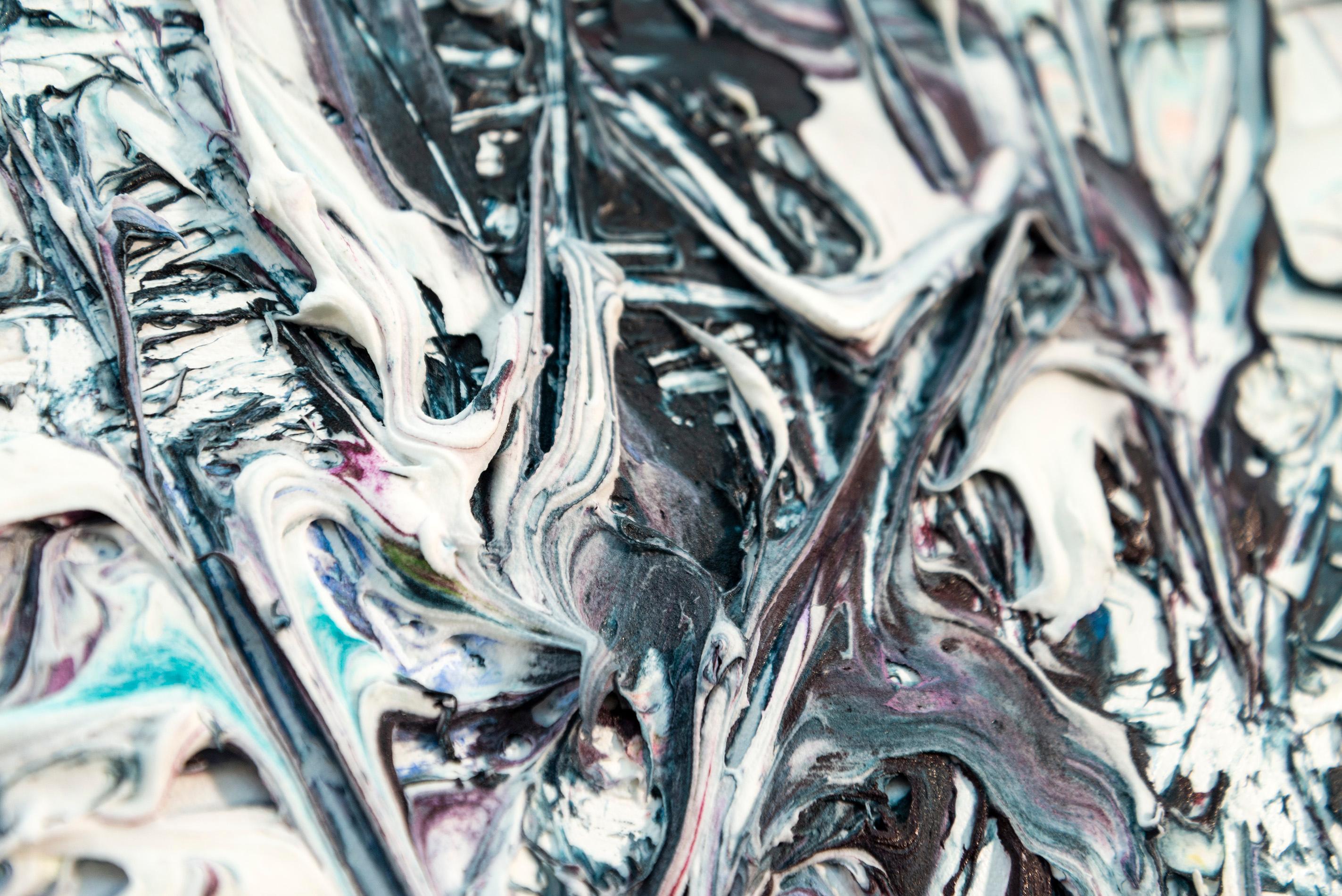 Northern Lights - bold, impasto, abstract expressionist, acrylic on canvas 5
