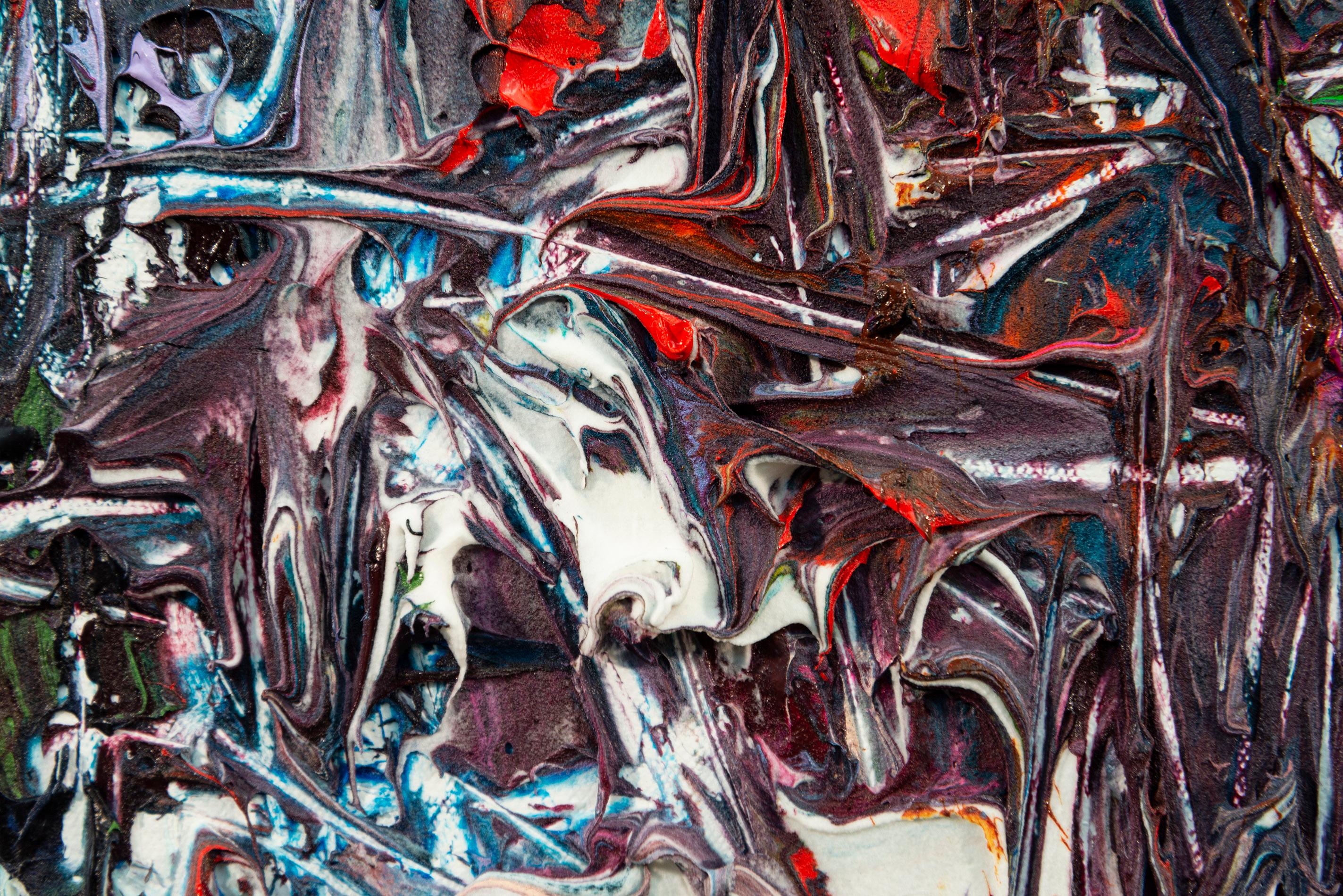 Northern Lights - bold, impasto, abstract expressionist, acrylic on canvas 6