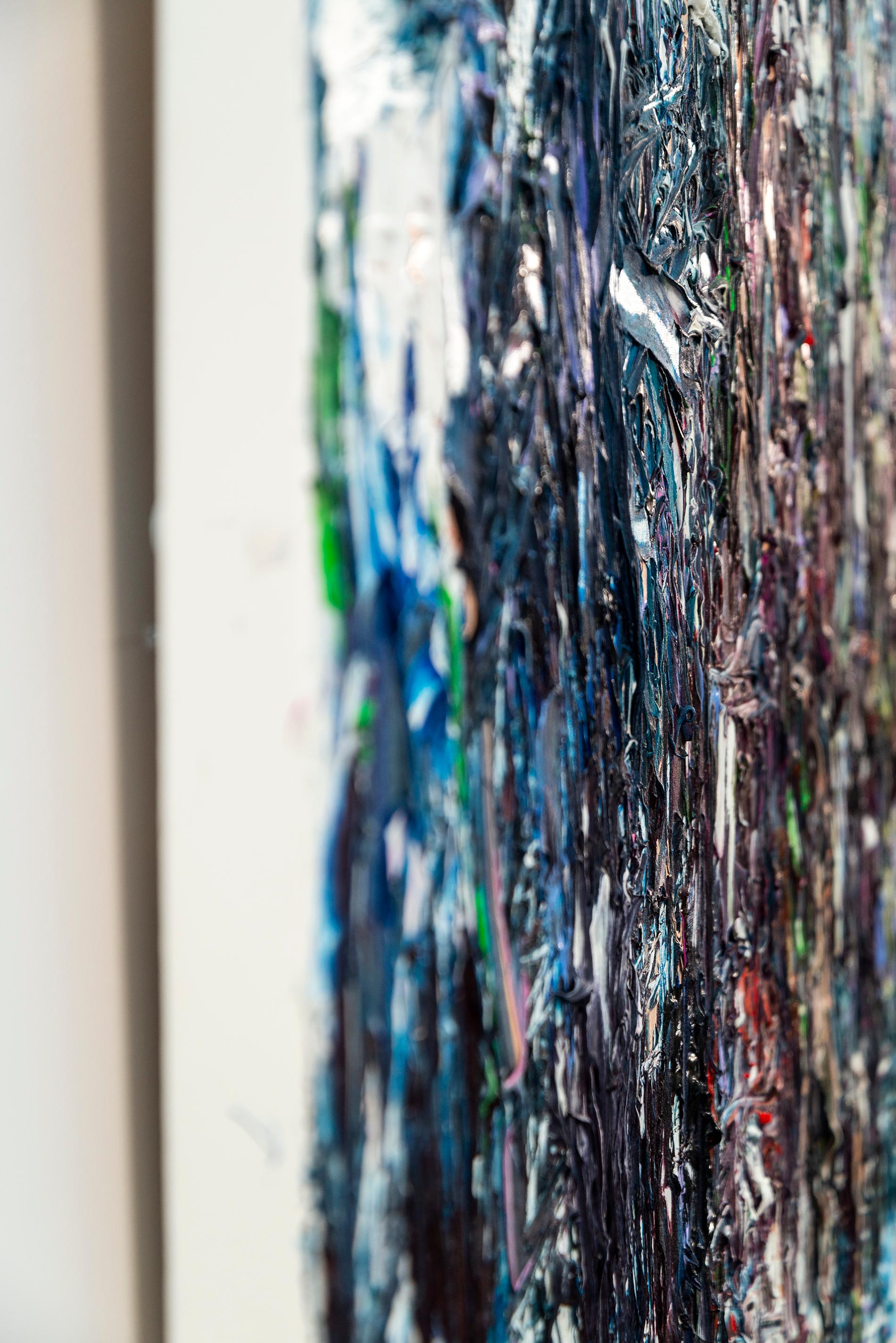 Northern Lights - bold, impasto, abstract expressionist, acrylic on canvas 7