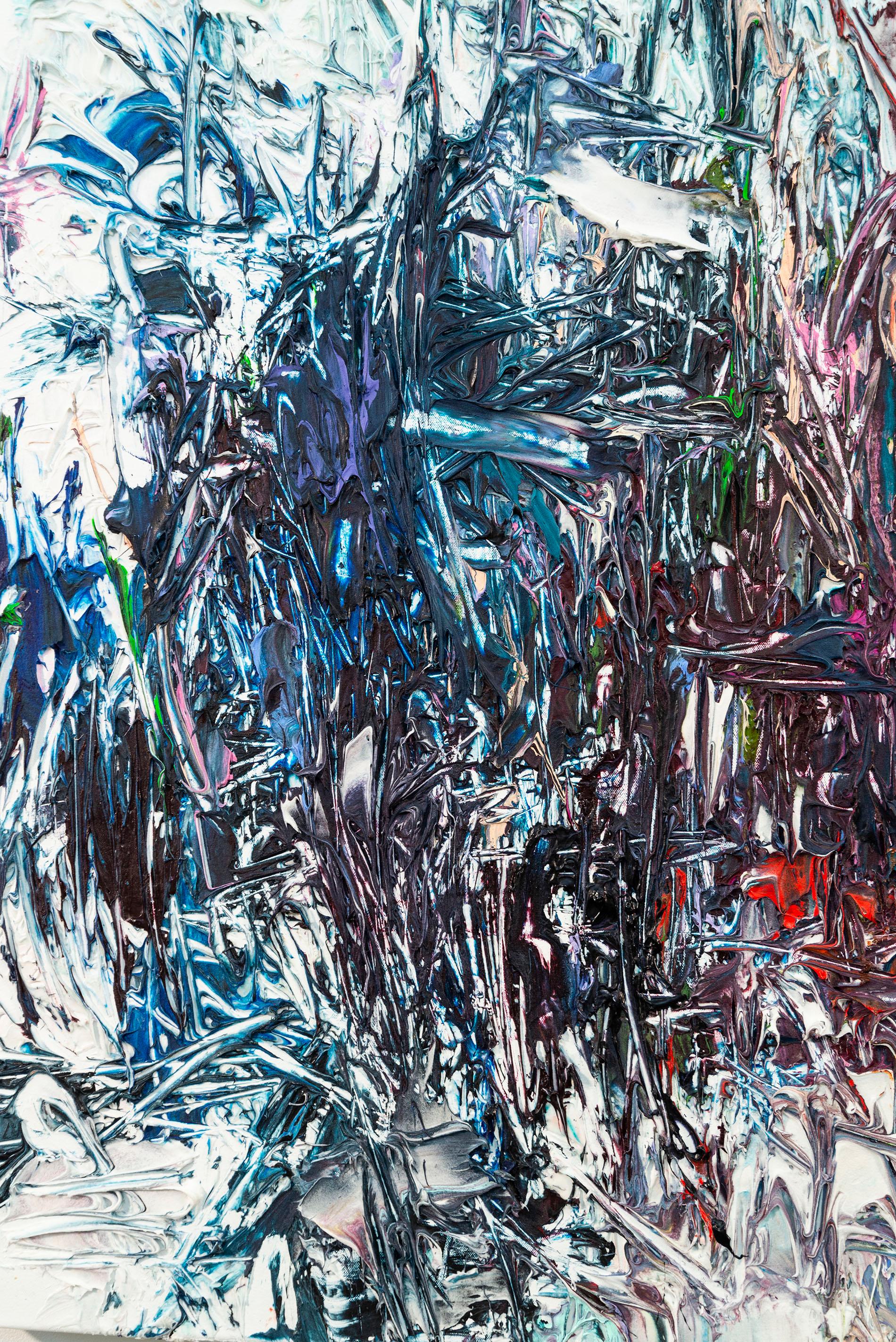 Northern Lights - bold, impasto, abstract expressionist, acrylic on canvas 1
