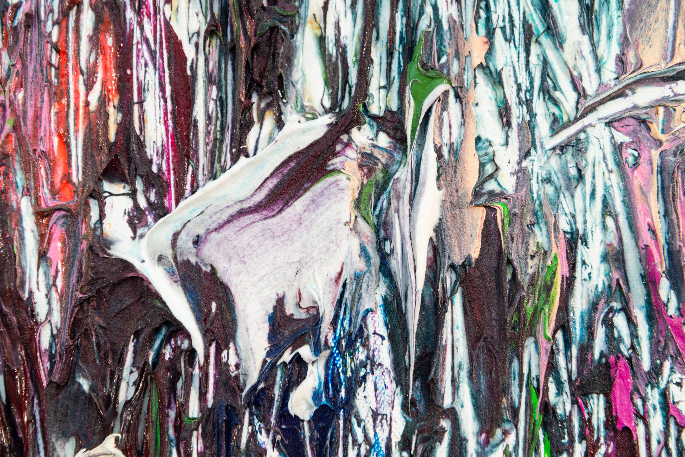 Northern Lights - bold, impasto, abstract expressionist, acrylic on canvas 4